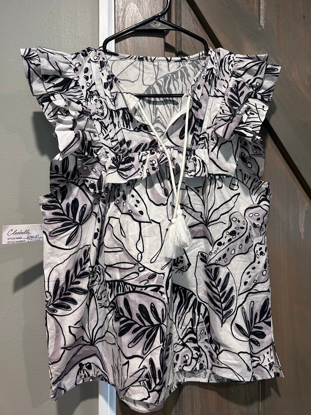 NEW Cleobella Black White Blouse Small - Sample Sale
